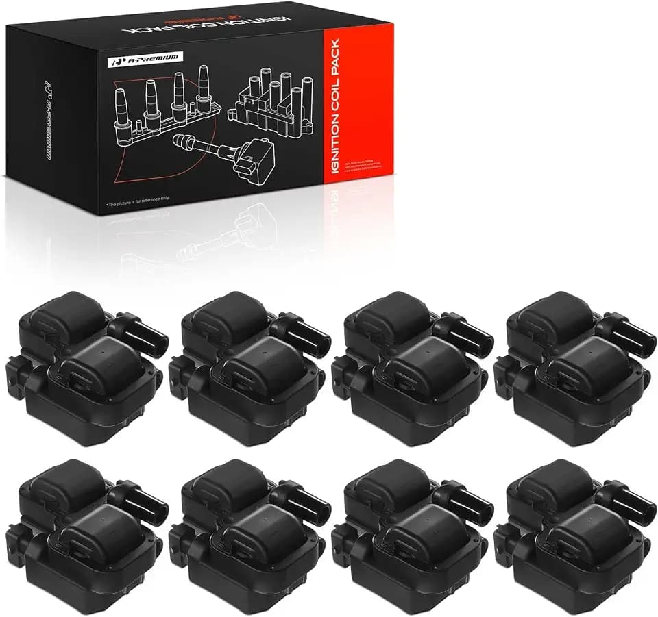 A-Premium Set of 8 Engine Ignition Coil Packs - 3-Pins