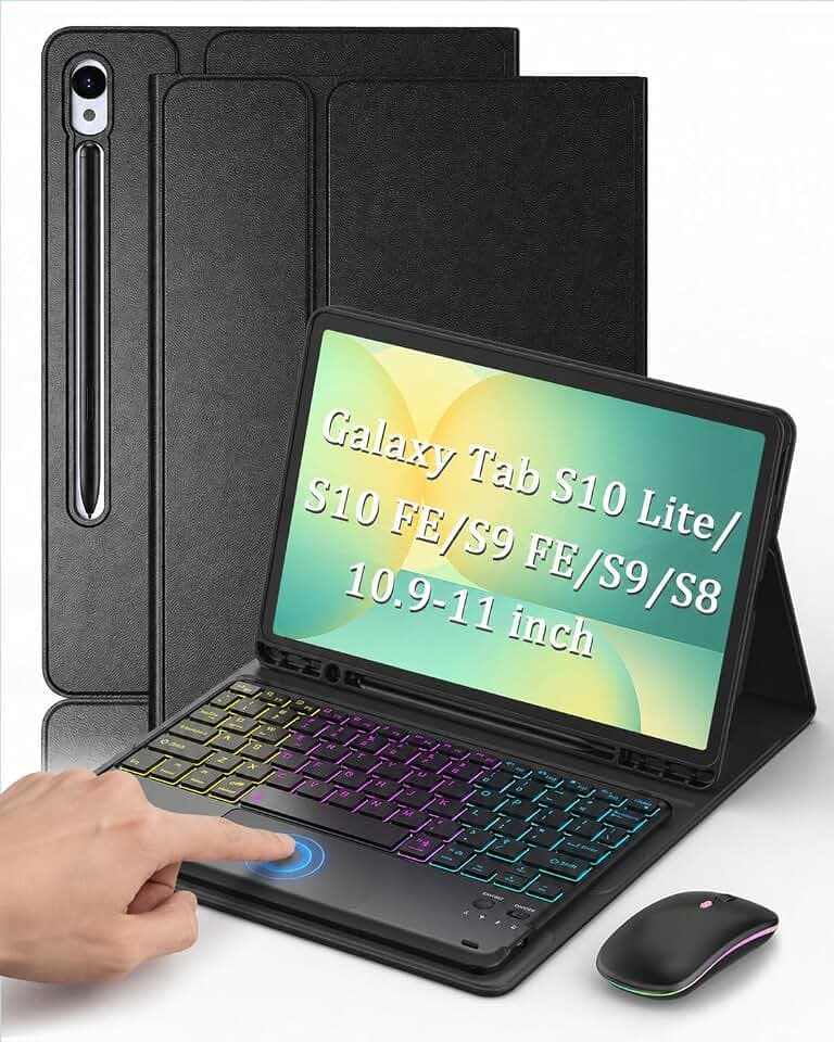 Keyboard Case for Samsung Galaxy Tab S10 Lite / S10 FE / S9 FE / S9 / S8