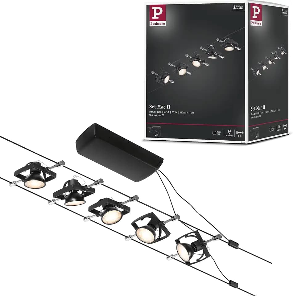 Paulmann Wire Set MacII max5x10W GU5,3 Schwarz ma