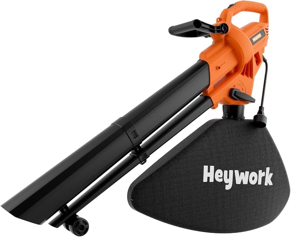 Leaf Vacuum Mulcher, High Air Speed Corded Leaf Blower for Yard Tasks