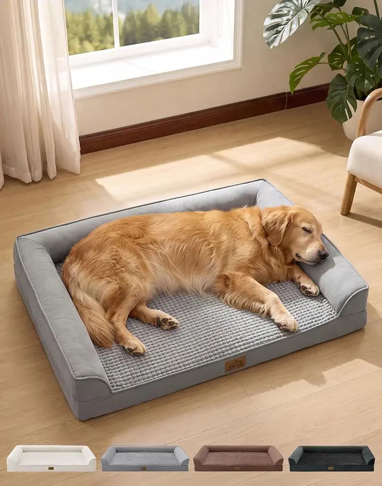 COZY KISS Orthopädisches Hundebett für Sehr Große Hunde, XL 112x81 cm Grau