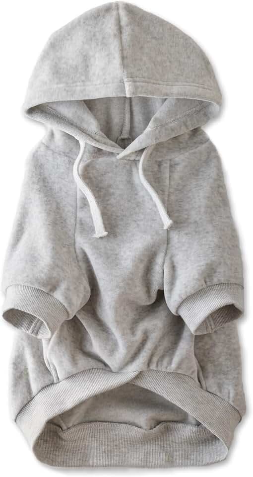 Pet Passion Cooper I Dog Hoodie, Light Heather Gray, X-Small