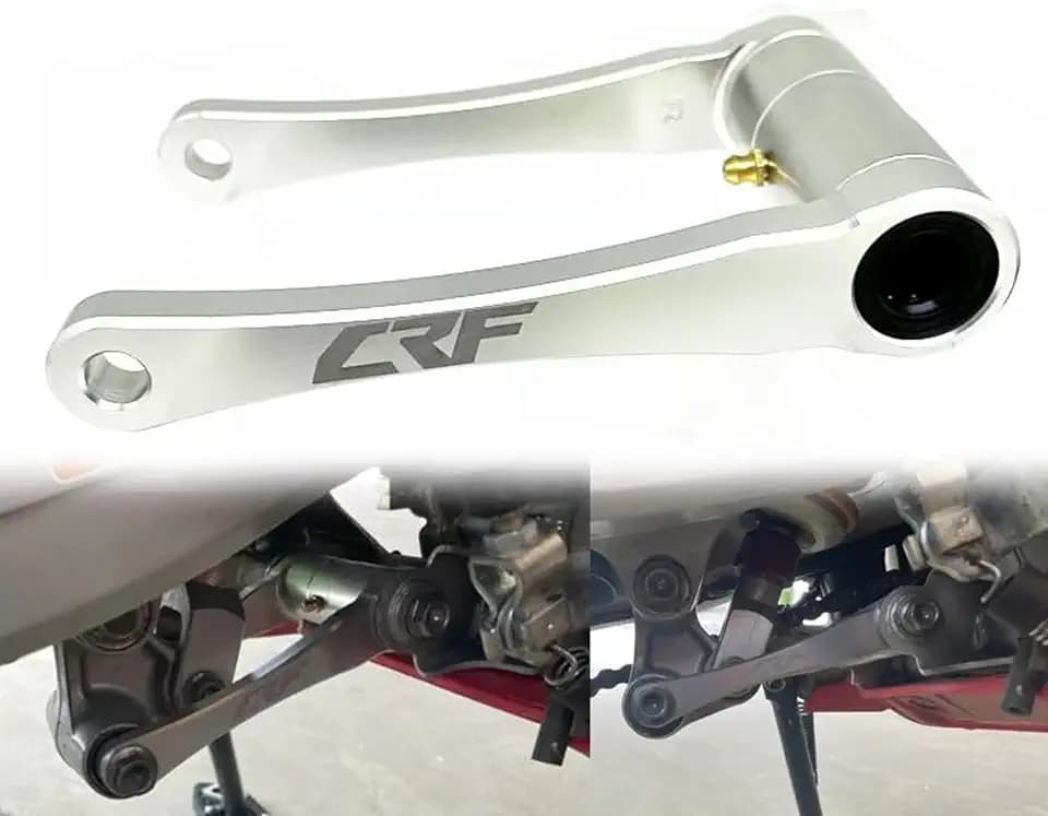 CRF300L/RALLY Lowering Link Rear Drop Link Compatible With CRF 300L/CRF300L RALLY 2021-2026 CNC Motorcycle Rear Suspension Linkage Arm Kit (Silver)