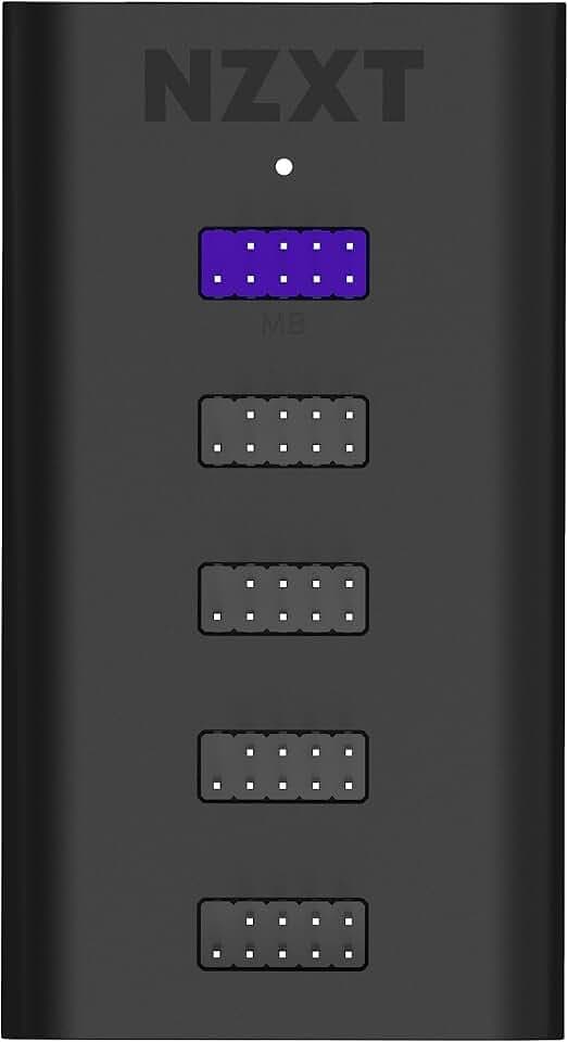 NZXT Interner USB-Hub 3 - AC-IUSBH-M3-4 interne USB 2.0 Anschlüsse - 3M Dual Lock Bänder - Magnetisches Gehäuse - Plug and Play