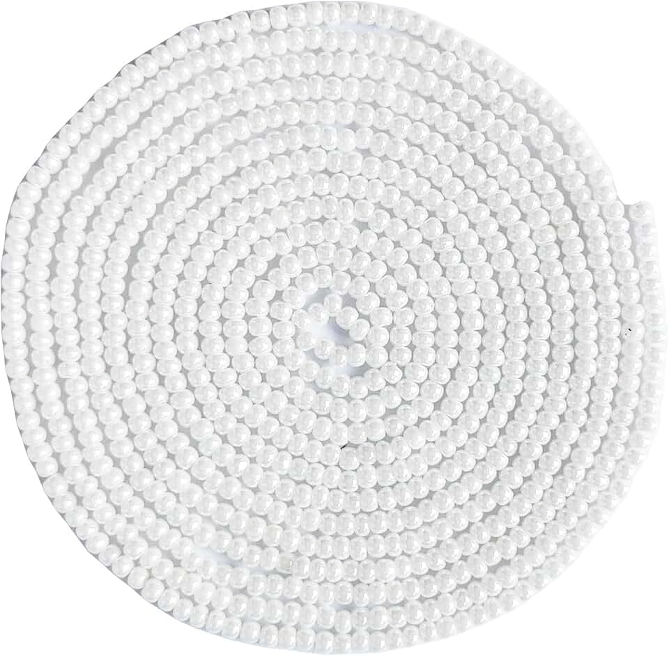 Bala&Fillic Größe 2mm Weiße Perle GlasPerlen 9000 Stück,100 Gramm, 12/0 Klein Perlen für Herstellung von Schmuck Ohrring Armbänder Halskette (Weiße Perle)