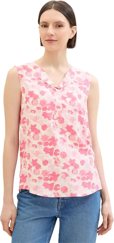 TOM TAILOR Damen Blusen Top mit Muster