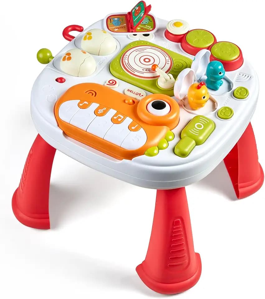 Baby Activity Table Learning & Fun, Baby DJ Table for Sitting Play, Keyboard Musical Toy for Toddlers, Educational Interactive Toys for Babies