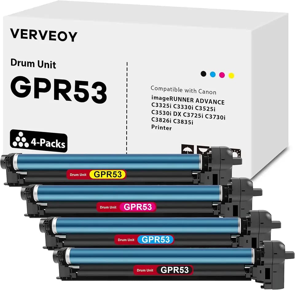 GPR-53 GPR53 Drum Unit 4-Pack with Chip for 8528B004AA C3325i C3330i C3525i