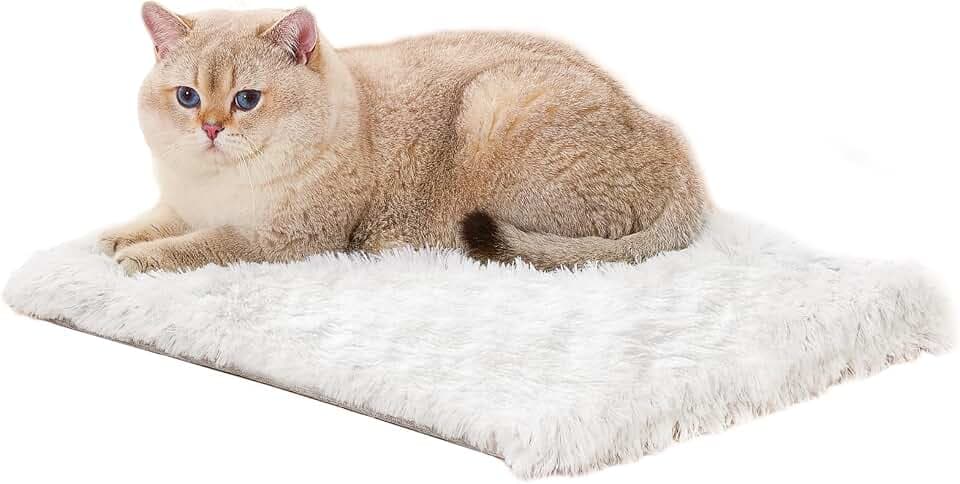 SETVSON Cat Bed Pad for Indoor Cats, 19.3*17.7*1.57 inch Soft Small Pet Bed, Double Sided Washable Cat Bed Dog Bed, Self Heating Pet Pad, Indoor Breathable Pet Mat for Small, Medium, Large Cats Puppy