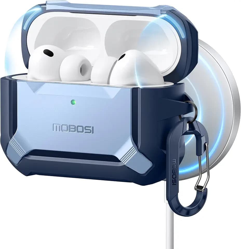 MOBOSI for AirPods Pro 3 Case with Magnetic Lid Lock,Blue