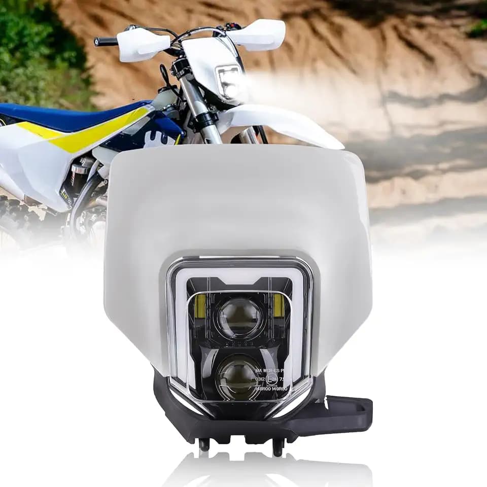LED Dirt Bike Headlight Enduro Motocross Lights for 2017-2024 Husqvarna