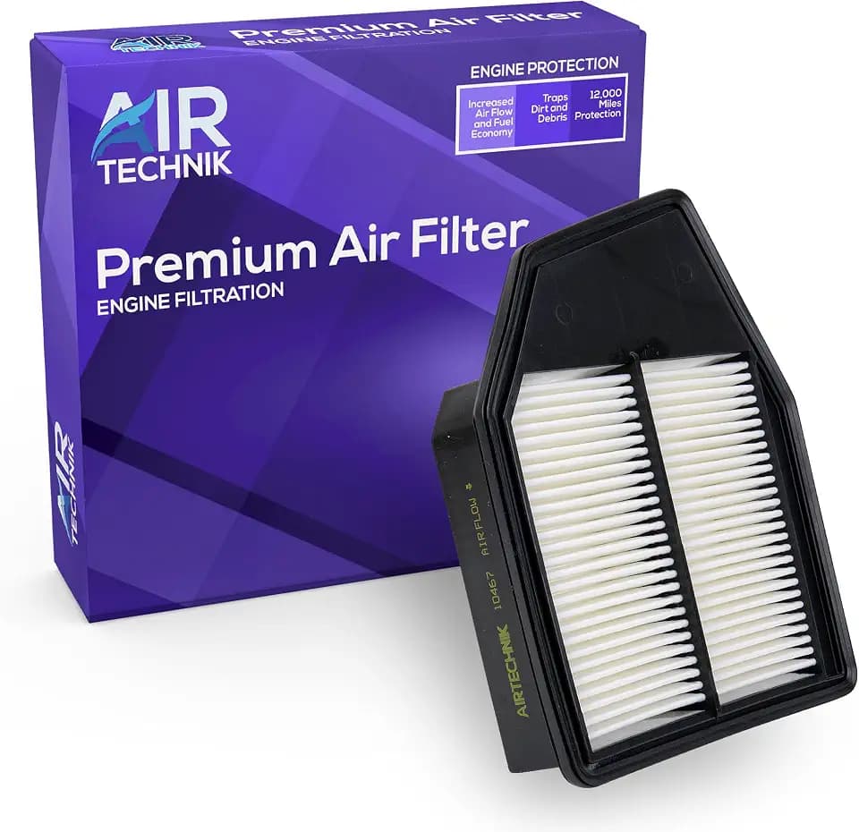 AirTechnik CA10467 Replacement Engine Air Filter | Fits 2008-2012 Honda Accord L4 2.4L, 2012-2015 Honda Crosstour L4 2.4L - 17220-R40-A00