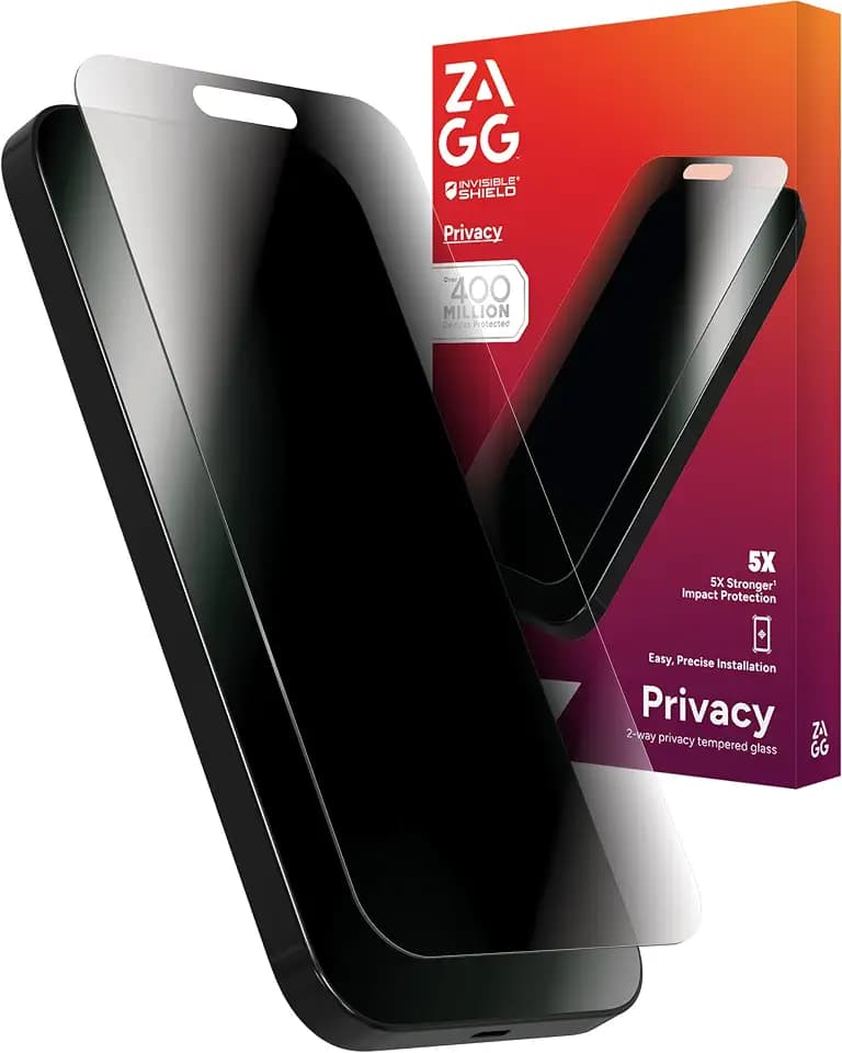 ZAGG Glass Elite Privacy Screen Protector for iPhone 16 Plus / 15 Plus