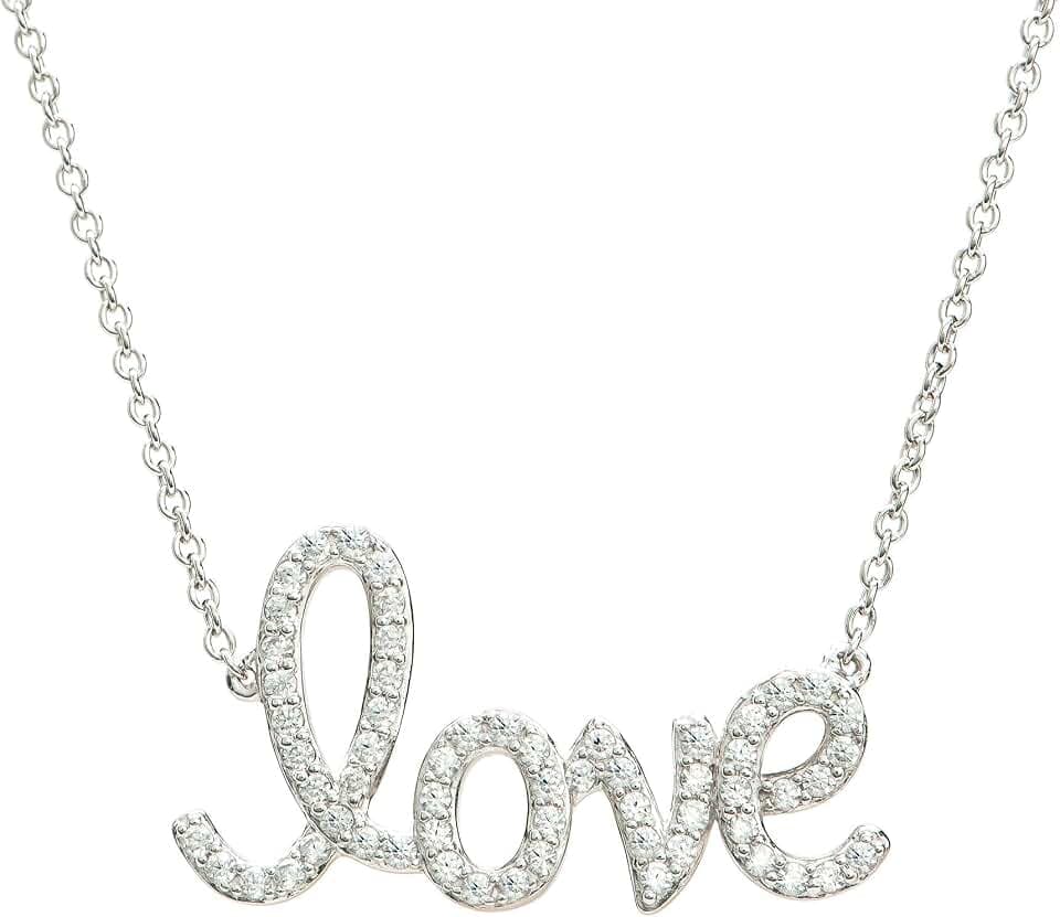Monteverdi Damen-Halskette Schriftzugsanhänger 45cm 925 Sterling Silber rhodiniert 1VNAMONJ-NL-0077