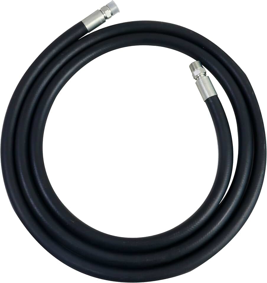 3/4 Inch x 10 Foot Fuel Transfer Hose with 3/4" Inch Dual NPT Threads Connecter male NPT fittings Compatible with All Electric Fuel Pumps for Dispensing Diesel Fuel,Gasoline,Kerosene Biodiesel