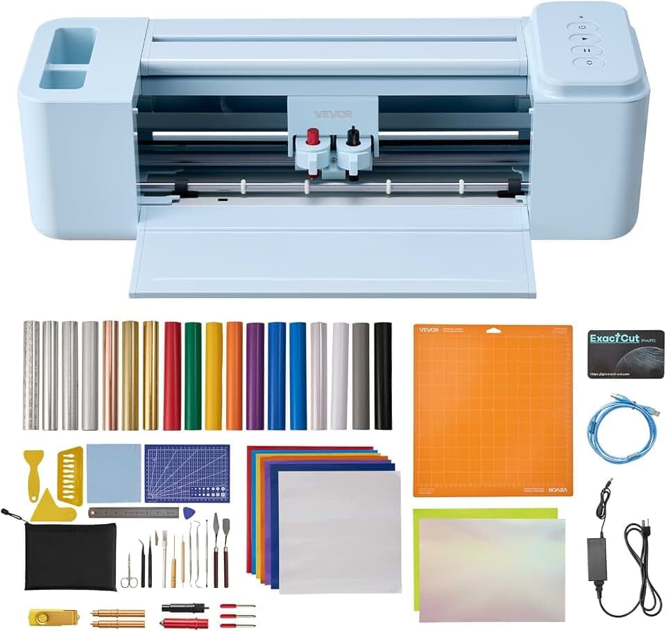 VEVOR Schneideplotter Vinylschneidemaschine Vinylcutter 30cm Knopfgesteuert