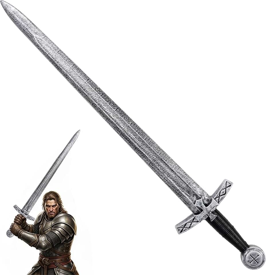 Medieval Knight Sword LARP Soft Sword for Halloween Cosplay