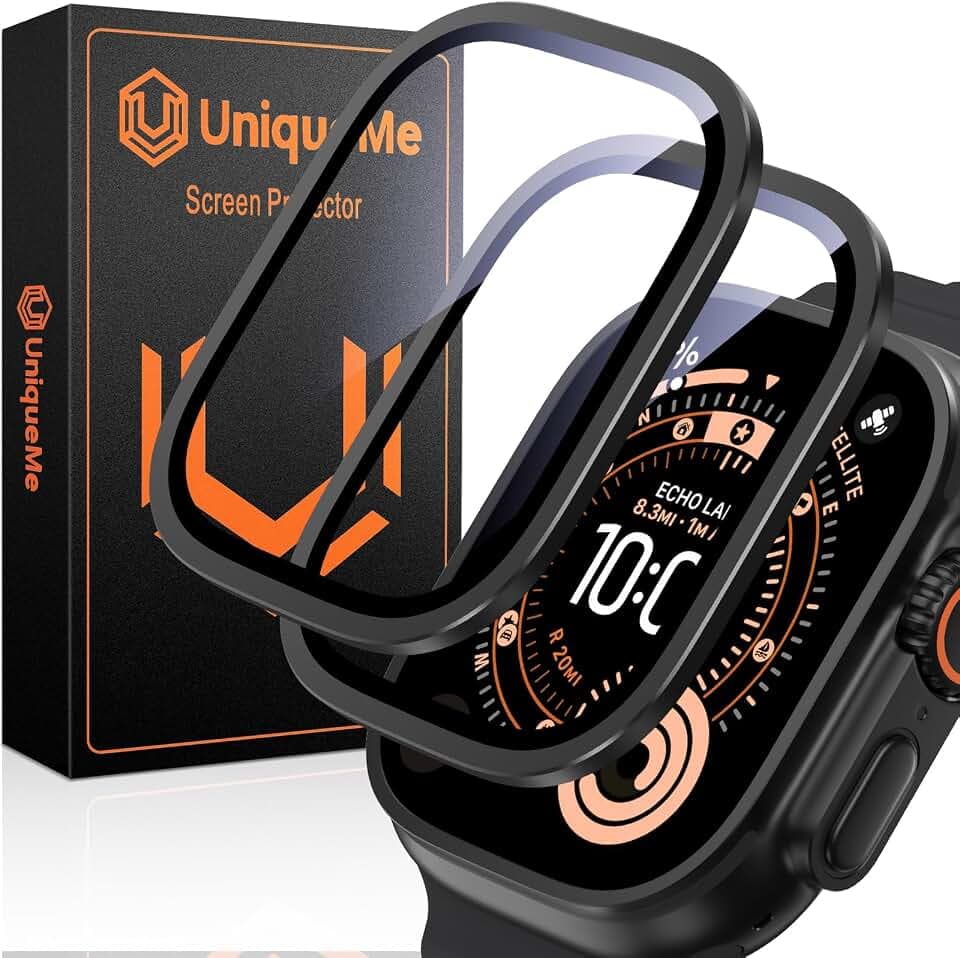 UniqueMe für Apple Watch Ultra 4/3/2/1 49 mm Displayschutz - 2 Stück Folie
