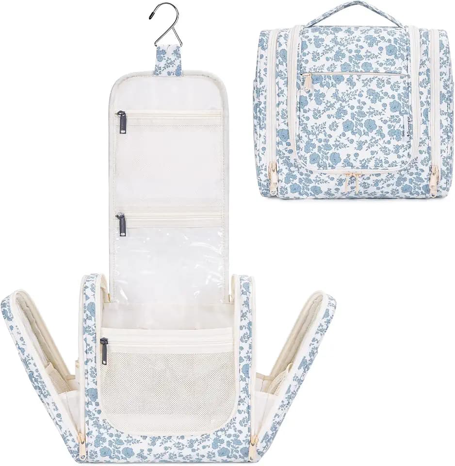 Narwey Hanging Toiletry Bag for Women Travel Makeup Bag Organizer Toiletries Bag for Cosmetics Essentials Accessories