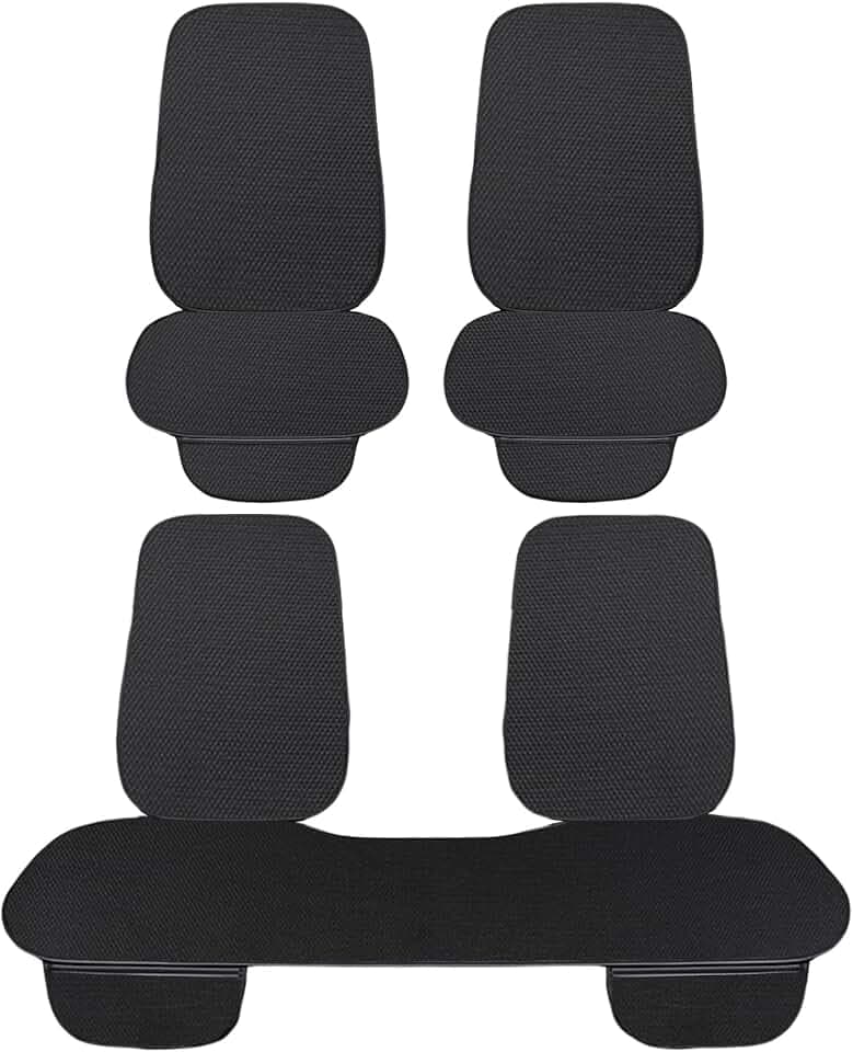 Auto Accessori Lupex Autositzbezug 3 Stück Universal Auto | Sitzschutz 2 vorne und 1 hinten | Protector Comfort Automotive Innenkissen (Silk Ice Schwarz – 7 Stück)
