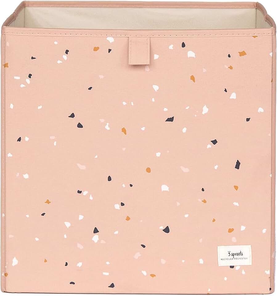 3 Sprouts Faltbox 33x33 cm, Aufbewahrungsbox, Terrazzo Ton