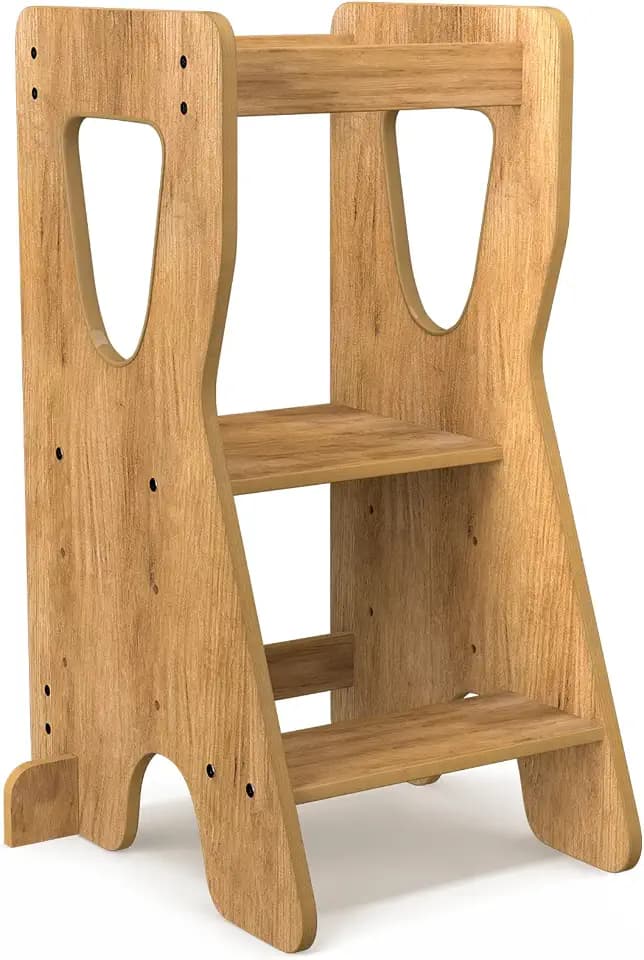 COSYLAND Lernturm für Kinder, Höhenverstellbar mit R-Förmigem Design