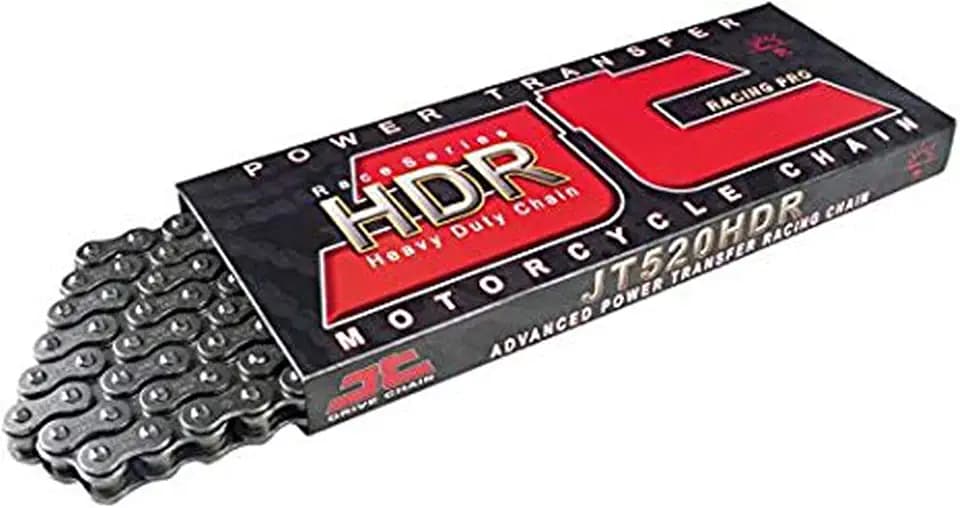 JT Chain JTC428HDR108SL (428 Series) Black Steel 108 Link Heavy Duty Non O-Ring Chain with Connecting Link