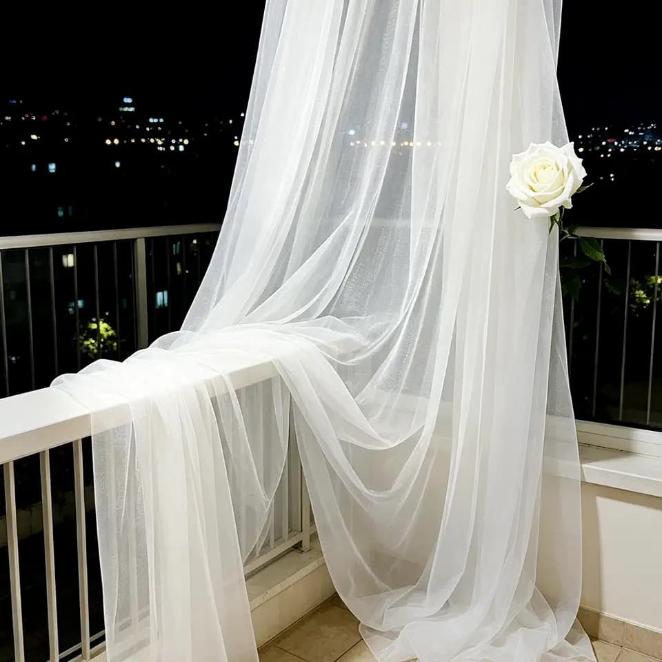 12m x 1.6m Weiß Organza Stoff, Organza Tischläufer zum Dekorieren, Weißer Tüllstoff, Soft Tüllstoff Tüll Stoffe, für DIY, Bühnendekoration, Vorhang, Nähen, Geschenke Deko (1200, Zentimeter)
