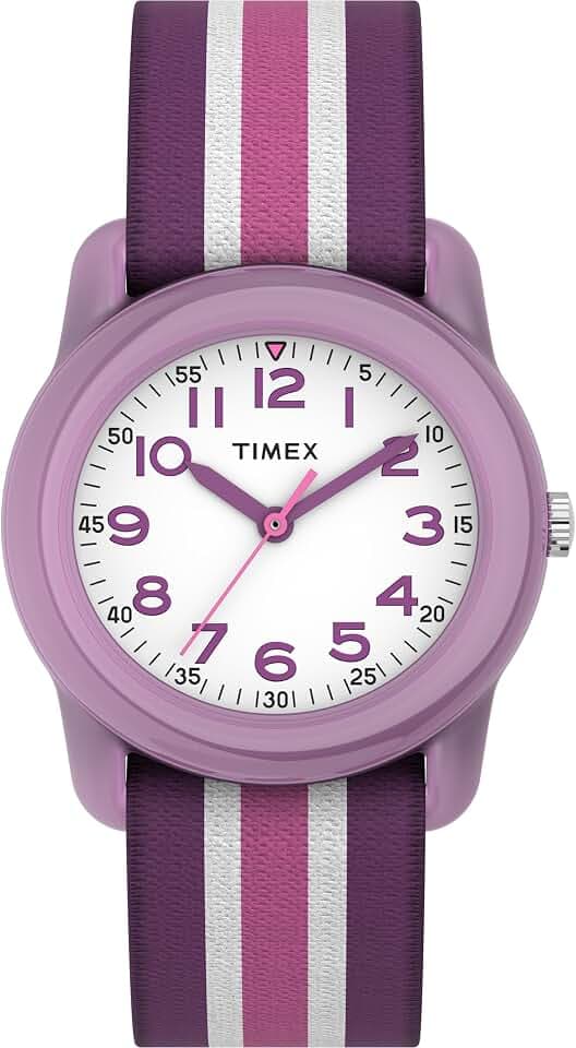 Timex Time Machines T89022 Kinder-Armbanduhr, elastisches Gewebeband