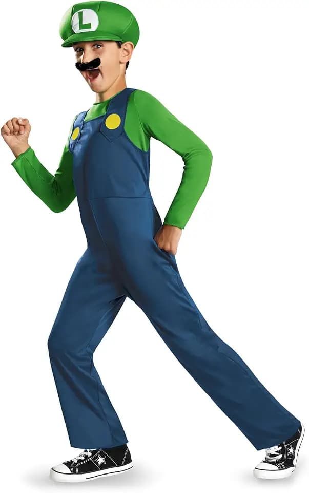 Disguise Nintendo Luigi Costume for Kids, Officially Licensed Super Mario Brothers Boys Costume