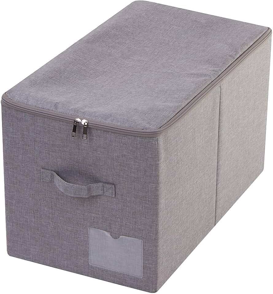 AMX 56 (L) x 32 (B) x 33 (H) cm, Aufbewahrungsbehälter für Winterkleidung mit Deckel, kompatibel mit IKEA Pax Closet mit einer Tiefe von 58 cm, dunkelgrau