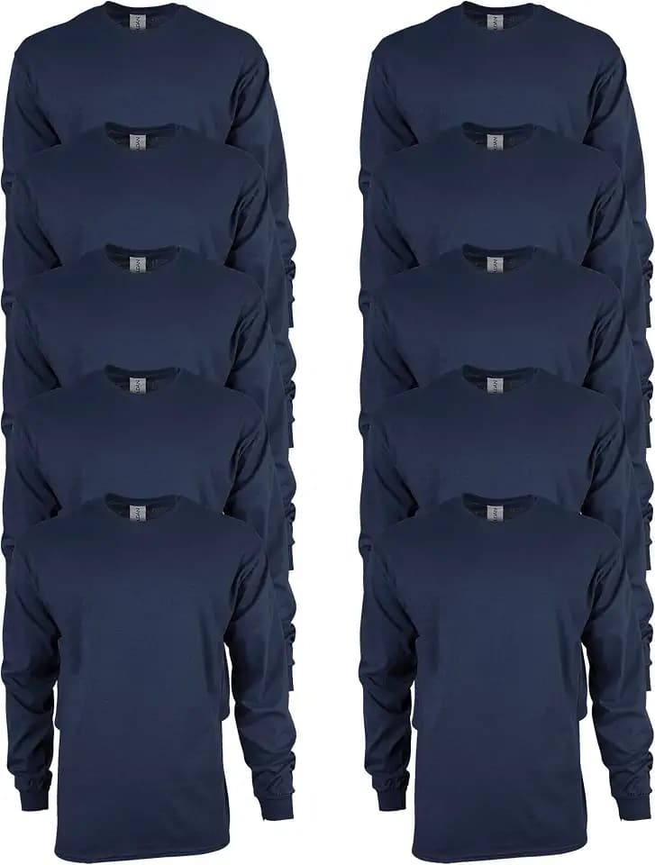 Gildan Adult Ultra Cotton Long Sleeve T-Shirt, Style G2400, Multipack