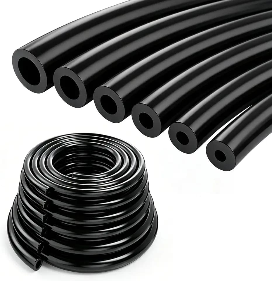 Tnisesm 6.6 FT Vacuum Hose Automotive 1/8" 5/32" 3/16" 1/4" 5/16" 3/8" ID 6 Values 130PSI High Performance Silicone Vacuum Hose line Kit