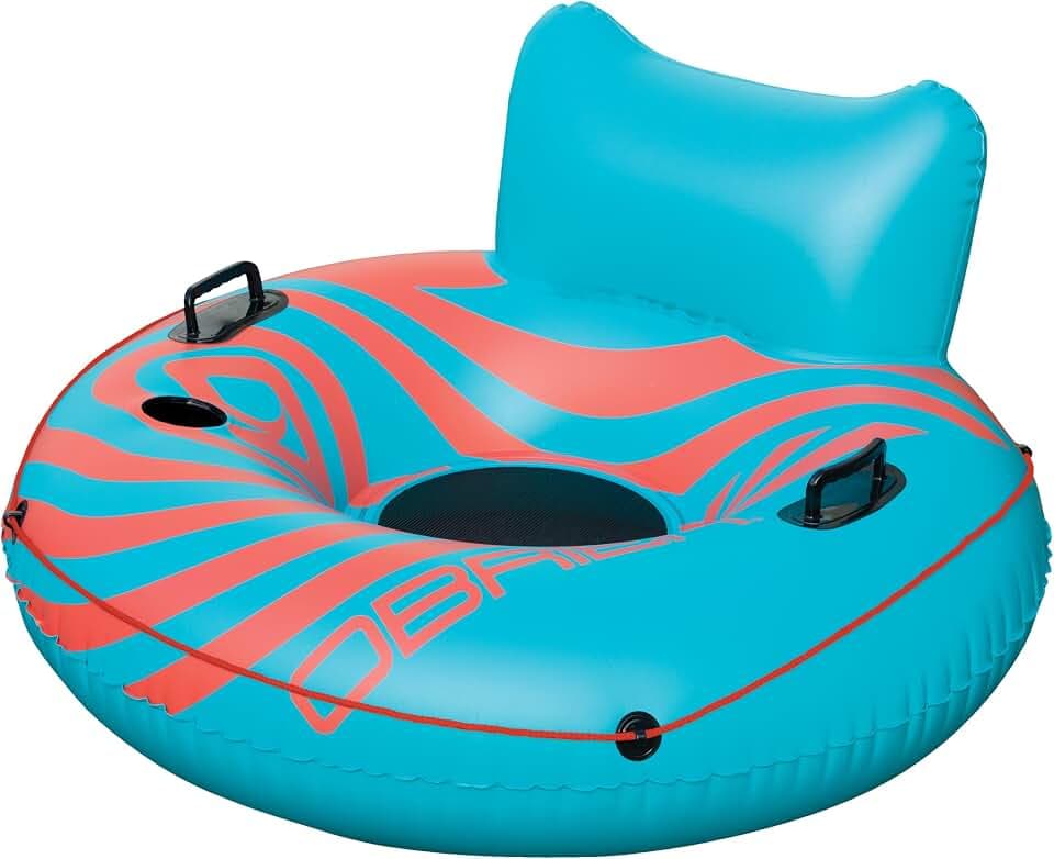 O'Brien Easy Rider Single Person River, Lake, Pool Float with Handles, Blue