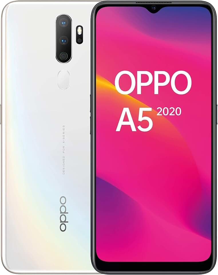 Oppo Digital A5 2020 64GB Handy, weiß, Dazzling White, Android 9,0 (Pie), Dual SIM 6944284651180 [Spanish Version]