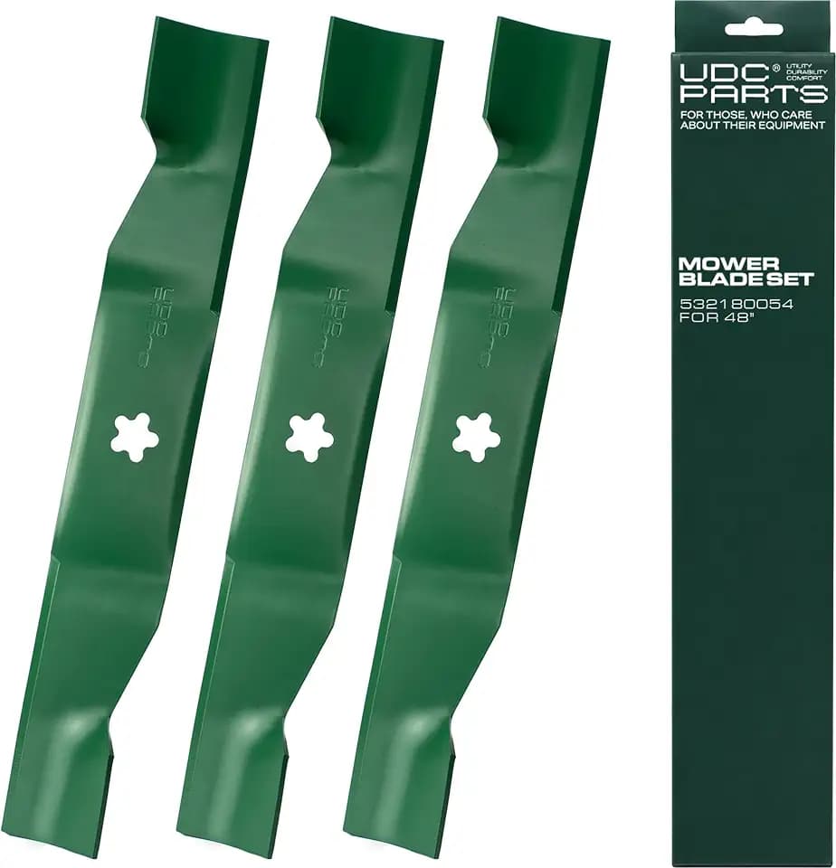 UDC Parts 532180054 Husqvarna 48 Inch Lawn Mower Blades Replacement, 3 Pack