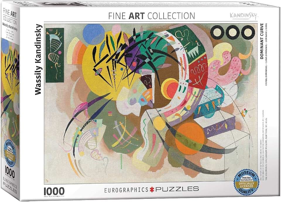 EuroGraphics 6000-0839 Puzzle Wassily Kandinsky „Dominante Kurve“, 1000 Teile, Mehrfarbig