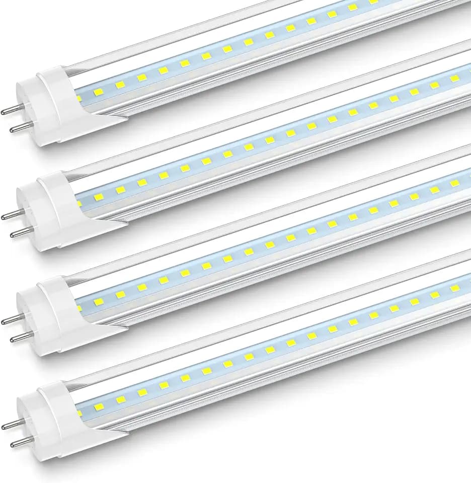 JESLED 2FT T8 LED Tube Light, 5000K Daylight, 4 Pack