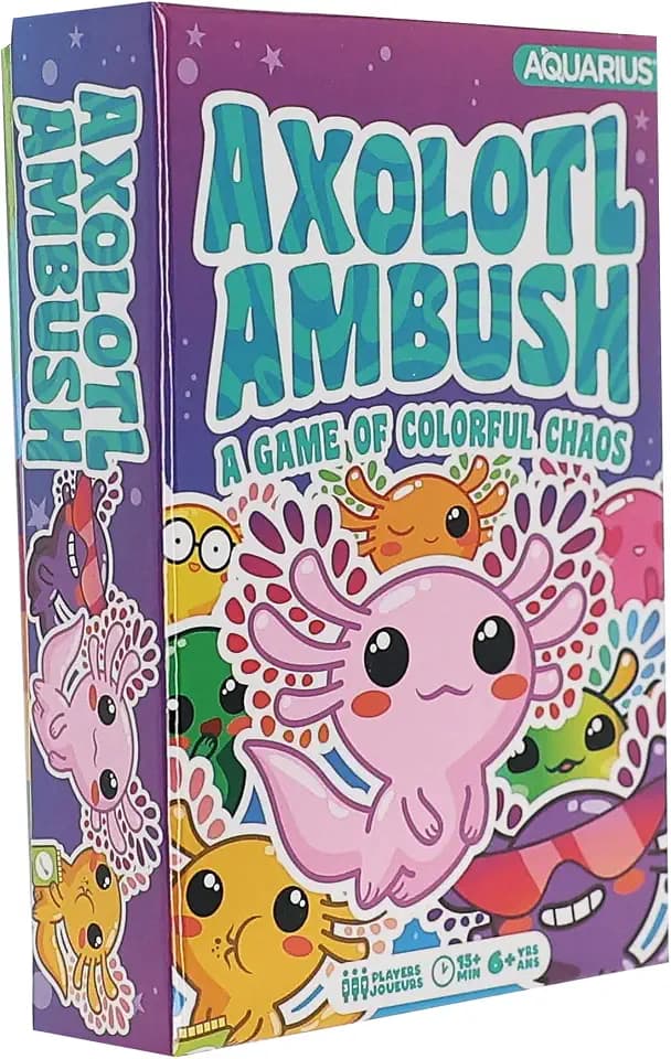 AQUARIUS Axolotl Ambush Card Game - Great Family Fun - Ages 6+ - Officially Licensed for Fun - Axolotl Card Game - Merchandise & Collectibles