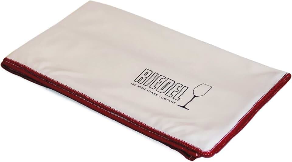 Riedel White Crystal Microfiber Cleaning Cloth Wipe, Set of 4