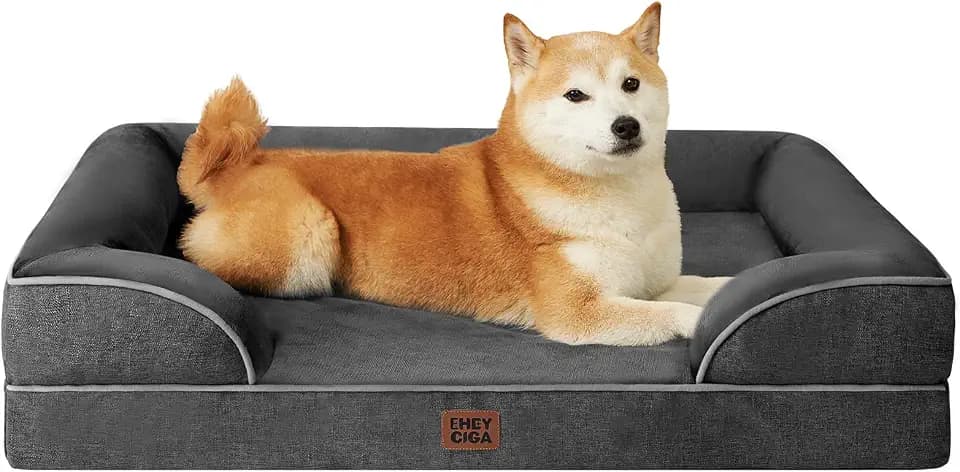 EHEYCIGA Orthopedic Dog Beds Large Sized Dog, Waterproof Washable Pet Bed
