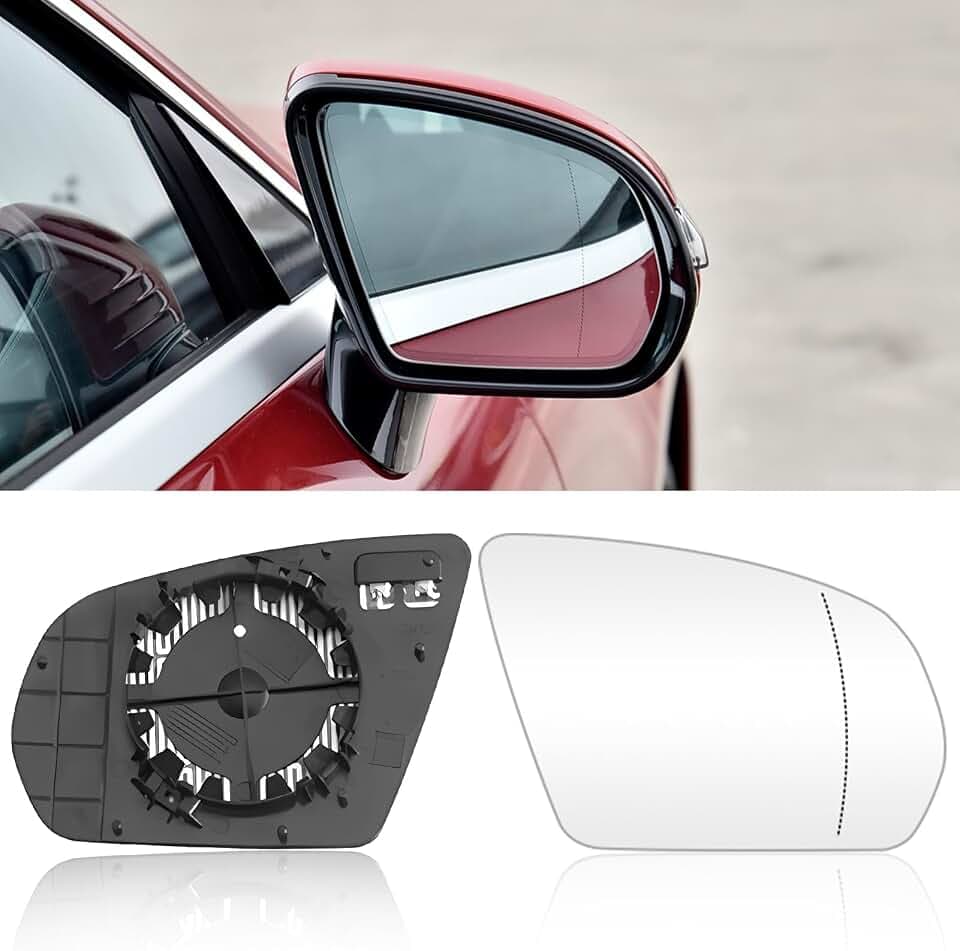 1PCS Ersatzspiegel Rechts Kompatibel mit mercedes-benz C Klasse W205 S205 C205 A205 Spiegelglas Beheizbar E Klasse W213 S213 /S Klasse V222 W222 X222 C217 A217/GLC X253