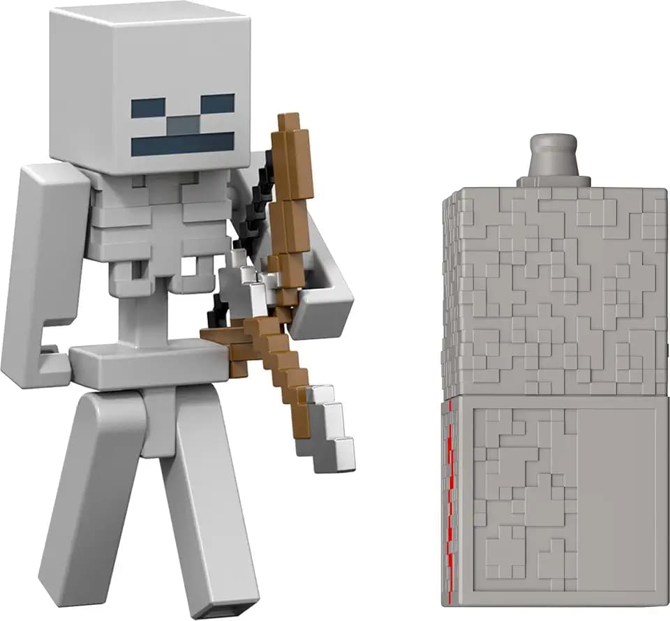 Mattel Minecraft Toys, Skeleton Action Figure with Accessory