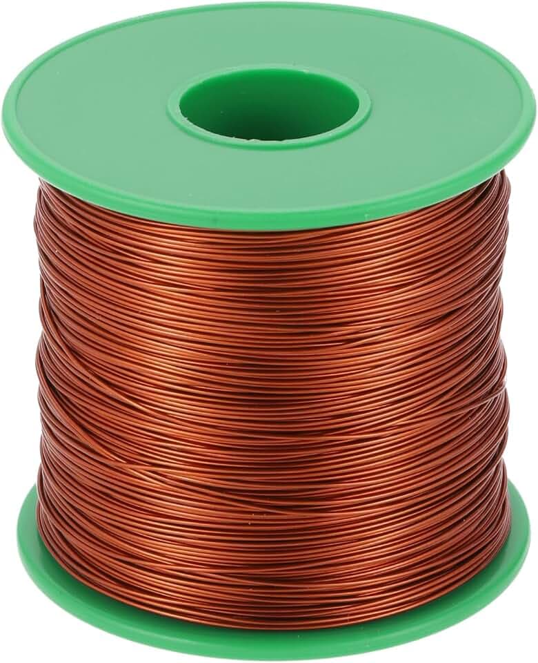 MECCANIXITY 30 AWG Magnet Wire, 30 Gauge Enameled Copper Wire, 1 Lb Magnetic Coil Wire for Transformer, Motor, Electric, 180C(356F),Brown