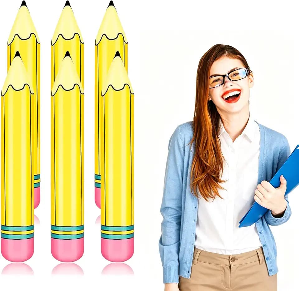 Inflatable Pencil Balloons, 6 Pcs 27 Inch