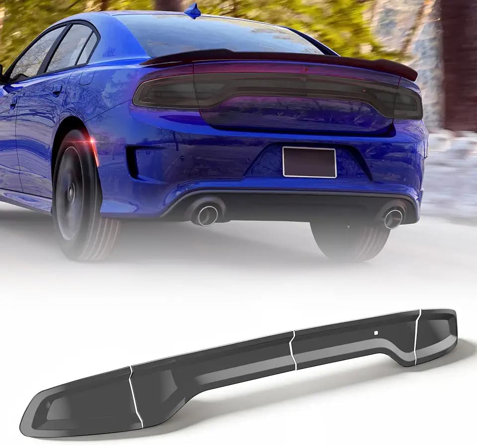 TENGBASE Smoked Black Tail Light Covers for 2015-2024 Dodge Charger