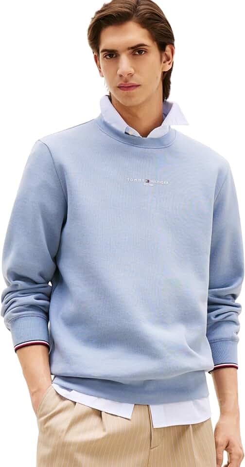 Tommy Hilfiger Herren Sweatshirt Logo Crewneck Rundhalsausschnitt