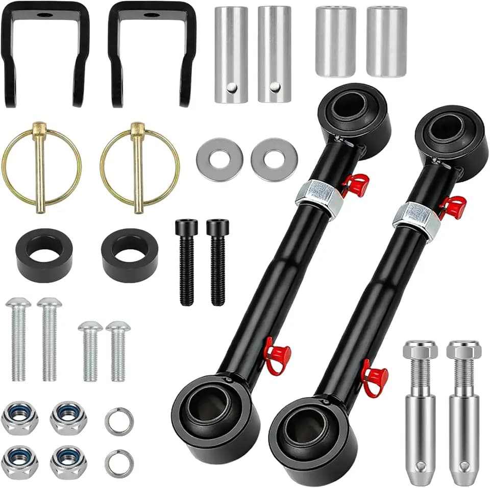 Adjustable Front Swaybar Quicker Disconnect System with 2.5" - 6" Lift for Jeep Wrangler TJ 1998-2006 & Cherokee XJ 1984-2001 Replace Quicker Disconnect Sway Bar links