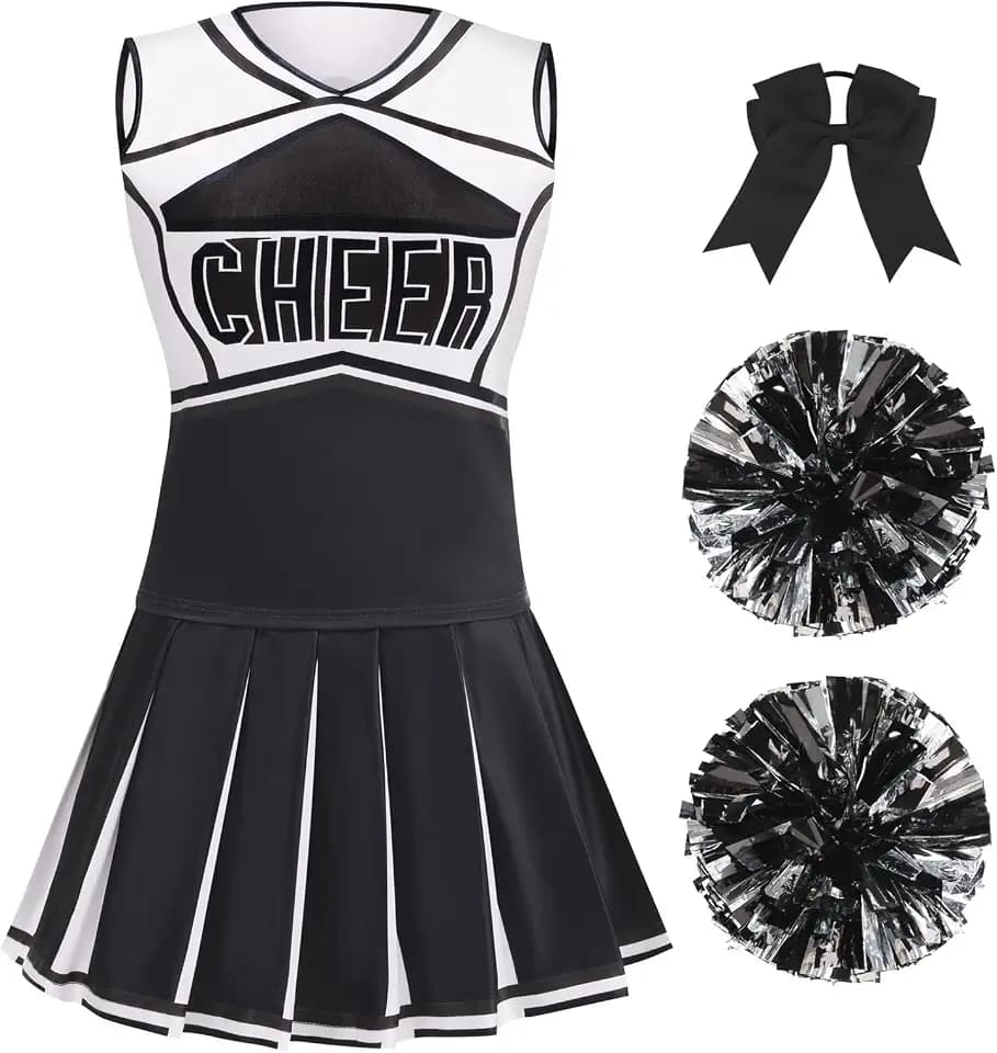 GRAJTCIN Cheerleader Costume for Women Cheerleading Outfit School Cheer Uniform Adult Halloween Party Dress up
