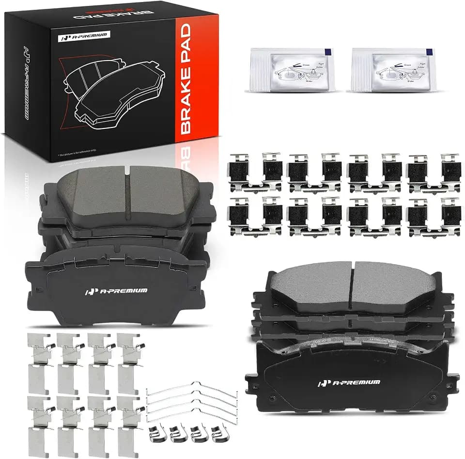A-Premium Front and Rear Ceramic Brake Pads Compatible with Lexus & Toyota